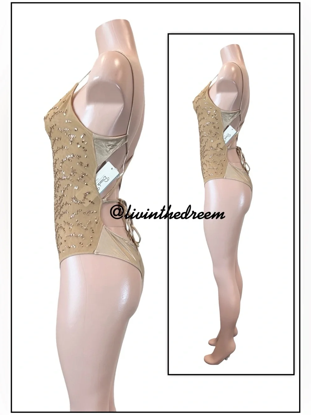 Beach Bunny Rose Gold Nala One Piece SZ L